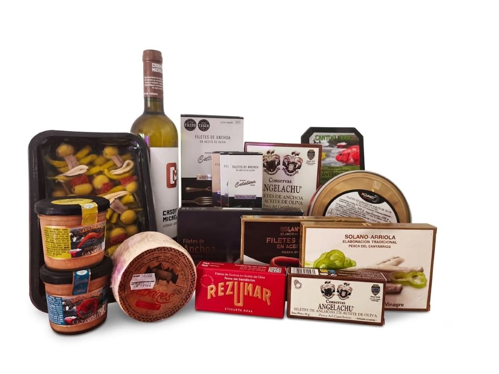 Cesta Anchoas Gourmet Cantabrico