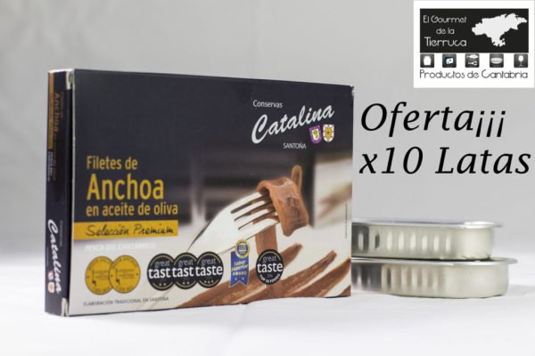 Lata de anchoas Premium Catalina 10 Latas