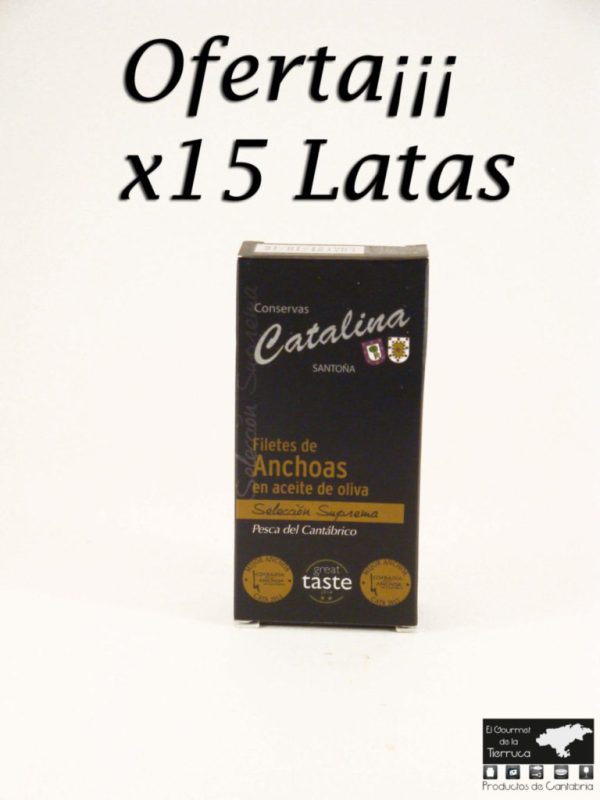 Pack oferta 15 octavillos anchoas Catalina