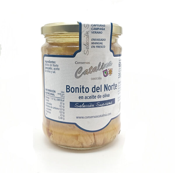 Compre AQUÍ el Bonito del Norte en aceite de Oliva de CONSERVAS CATALINA. PORTES GRATIS