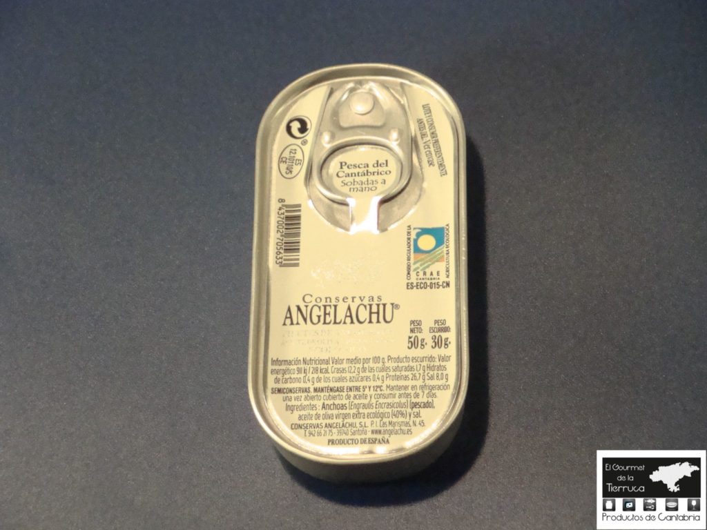 Octavillo de anchoas ecológicas Angelacchu