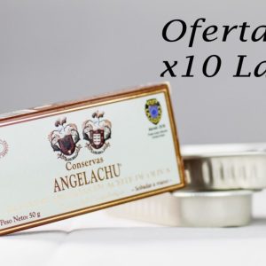 Oferta de 10 latas de anchoas de Santoña en aceite Angelachu